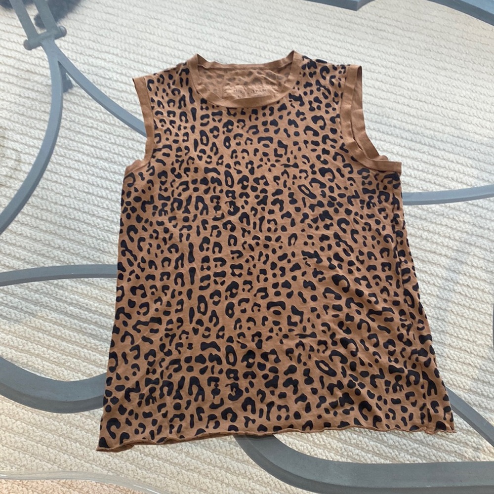 100% cotton nili lotan animal print tank